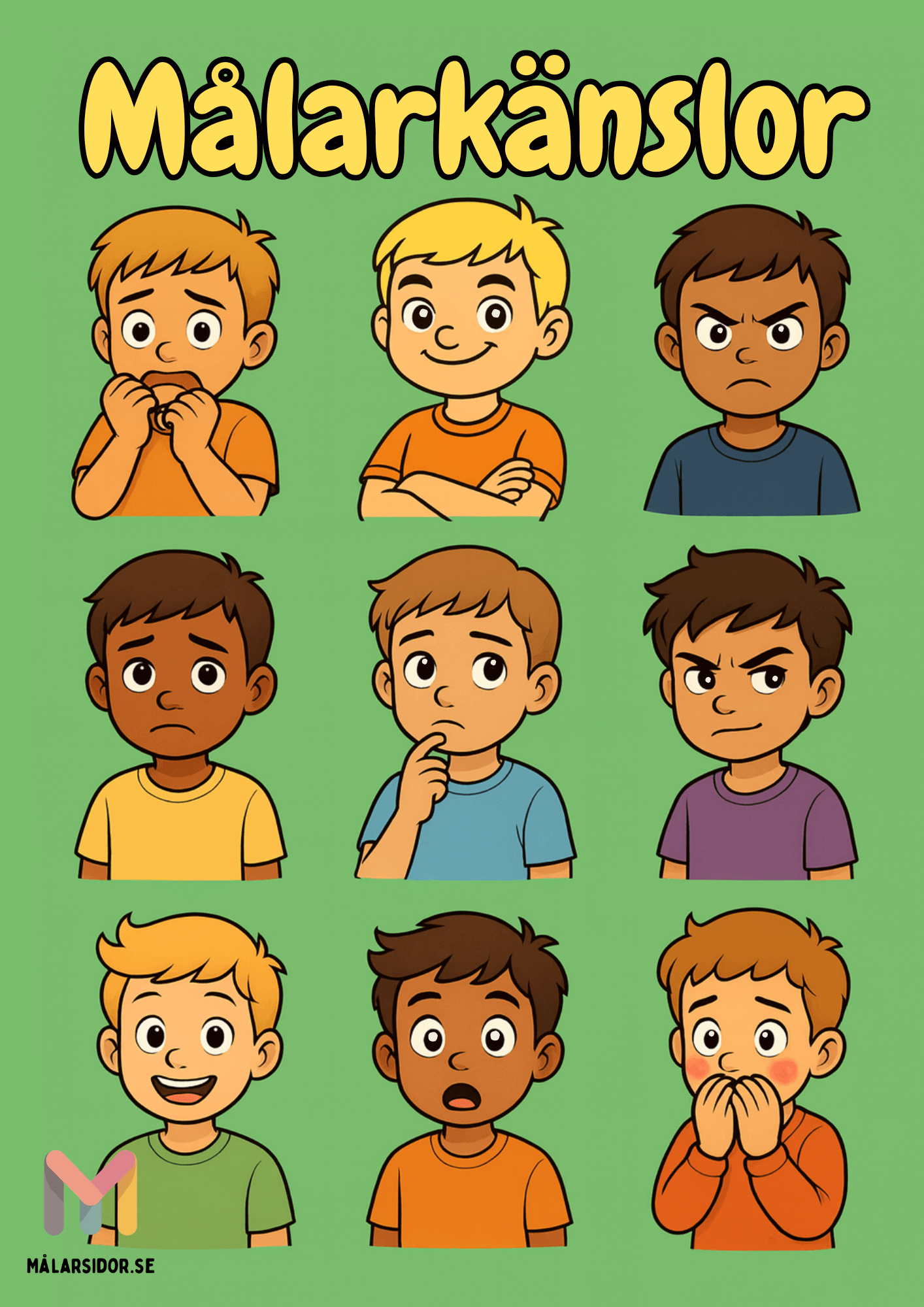 Målarböcker: Känslor